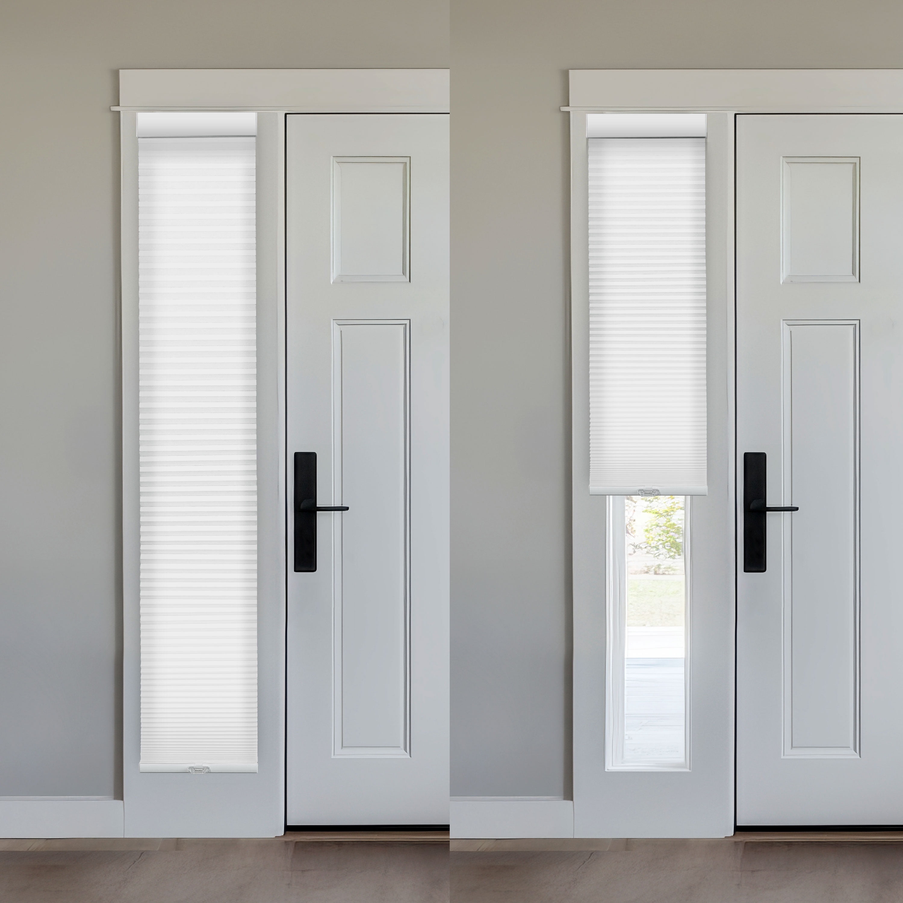 Regal Living Cordless 1.5" Light Filtering Cellular Sidelight Shade, White - 10.75 in. W x 72 in. L