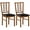 Walnut, variant on Giantex Wooden Dining Chairs Set of 2, Armless Kitchen Chairs w/Hollowed Backrest, Walnut
