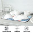 thumbnail image 7 of Yayeee Dish Drying Mat for Kitchen Counter 16"x18" Microfiber Absorbent Pad, White Hand Drawn Sailboats, 7 of 7