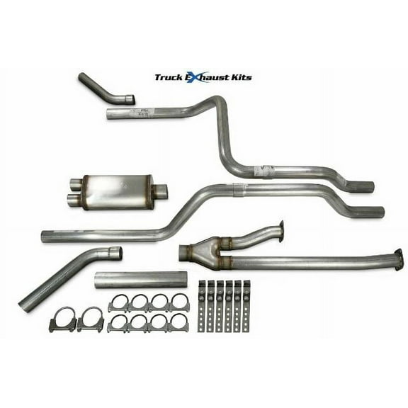 Toyota Tundra 14-21 2.5" Direct Fit Dual Exhaust Kit Stainless Corner Exit