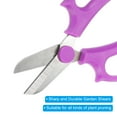 thumbnail image 4 of Uxcell Garden Scissors Floral Shears Floral Scissor Gardening Pruning Shears Purple 2 Pcs, 4 of 5