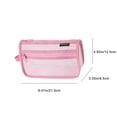 thumbnail image 3 of Mesh Pen Bag | Transparent Nylon Stationery Organizer | Large Capacity Zippered Pouch | Lightweight Portable Storage Case | Multifunction Cosmetic Coin Bag | 1 Pack | 21.5×8.5×12.5cm, 3 of 7