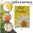 thumbnail image 5 of Hello Sunshine Summer Garden Flag 12.5x18 Inch Vertical Double Sided Daisy Small Seasonal Summer Outdoor Decoration Yard Flag, 5 of 6