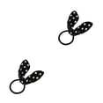thumbnail image 1 of Guardurnaity Lovely Schoolgirl Ear Hair Ties Hair Band Cuerda Tela Tela Loop Stripe Dot Grid Ponytail Holder punto blanco y negro 2piezas, 1 of 6