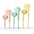 thumbnail image 2 of Auriculares estéreo con cable y micrófono en color para estudiantes, deportivos, 2 of 6