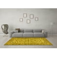 thumbnail image 3 of Ahgly Company Machine Washable Indoor Rectangle Persian Yellow Traditional Area Rugs, 5' x 7', 3 of 4