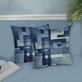 thumbnail image 4 of Dusty Navy Blue White Pillow Covers 20x20, Abstract Art Outdoor Decorative Throw Pillows for Couch, Modern Geometry Decor Cushion Cover 2 Pcs Soft Farmhouse Square Pillowcase for Bed Car Safa, 4 of 6