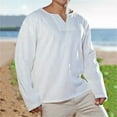 thumbnail image 2 of Christmas! Ohufall Mens Shirts,Long Sleeve Shirts for Men,Casual Fashion Middle Solid Color Long Sleeve V-Neck Blouse Tops Shirt, 2 of 6