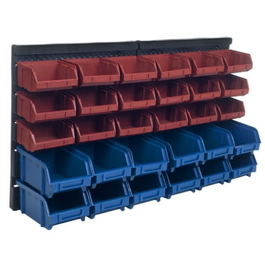 Storage Drawers-30 Compartment Wall Mount Organizer Bins by Stalwart