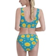 thumbnail image 3 of Picia Bee Sunflower Women's High Waisted Bikini Scoop Neck Swimsuit Two Pieces Bathing Suit-, 3 of 8
