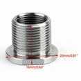thumbnail image 3 of MYG 1/2-28 ID to 5/8-24 OD Threaded Adapter Stainless Steel Silver Joint Connector, 3 of 9