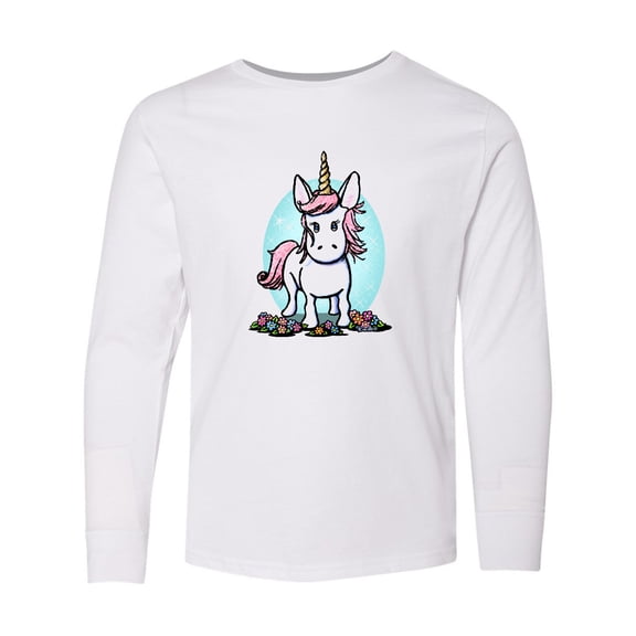 Inktastic KiniArt Unicorn Long Sleeve Youth T-Shirt