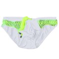 thumbnail image 4 of Calzoncillos de natación de secado rápido de aguas termales con cordón a rayas de color sólido de cintura baja para hombres Pompotops qyievc7598, 4 of 5