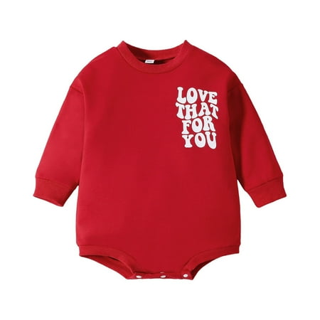 

JIKNTTR Baby Boy Clothes Cute Bodysuit Boys Girls Long Sleeves Letters Printed Pullover Jumpsuit Sweatshirt Bodysuits Romper Soft Bodysuit Jumpsuit One Piece Outfits