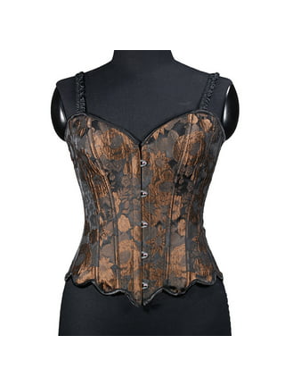 Womens Corsets Victorian Bustier Top Plus Size Women Casual Sexy Eyelet  Lace-up Floral Print Boned Jacquard Brocade Corset Waist Training Underbust  Court Vintage Straps Tank Top Shapewear Size M 