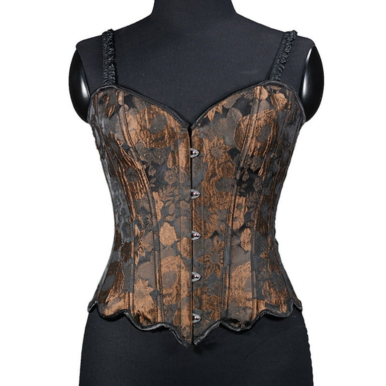 Erotic Plus Size Corset, Curvy Lingerie Body Corsage With Gold