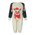 thumbnail image 2 of Elippeo Family Leisure Clothes Set Christmas Reindeer Print Long Sleeve Tops + Pants/ Romper Loungewear Set, 2 of 10