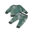 thumbnail image 2 of Baby Boy Girl Tie Dye Long Sleeve Pullover Sweatshirt Tops Drawstring Pants, 2 of 6