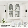 thumbnail image 4 of White Bathroom Wall Cabinet,Bathroom Cabinet Wall Mounted with Arched,White Medicine Cabinet Over Toilet,Surface Mount Medicine Cabinet for Laundry Room,Kitchen,Storage Cabinet 22x23, 4 of 7