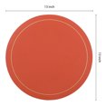 thumbnail image 4 of Unique Bargains Placemats Set of 6 Faux Leather Orange, 4 of 7