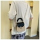 thumbnail image 1 of Zhuge Bolso de hombro tejido para mujer, bolso de mano tejido, bolso de mano tejido elegante para playa de verano, bolsos de hombro de 6,69 x 2,39 x 6,69 pulgadas (negro), 1 of 4