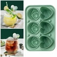 thumbnail image 2 of Round Ice Cube Trays Ikeay 3D Rose And Heart Ice Molds: Large Ice Cube Trays for Creating Cute Flower And Heart Shape Ice, Perfect for Cocktails, Juice, Whiskey, And Special Occasions., 2 of 9
