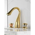 thumbnail image 6 of European-Style Copper Three-Hole Double Handle Bathroom Faucet Hot and Cold Washbasin Basin Split Faucet, 6 of 8