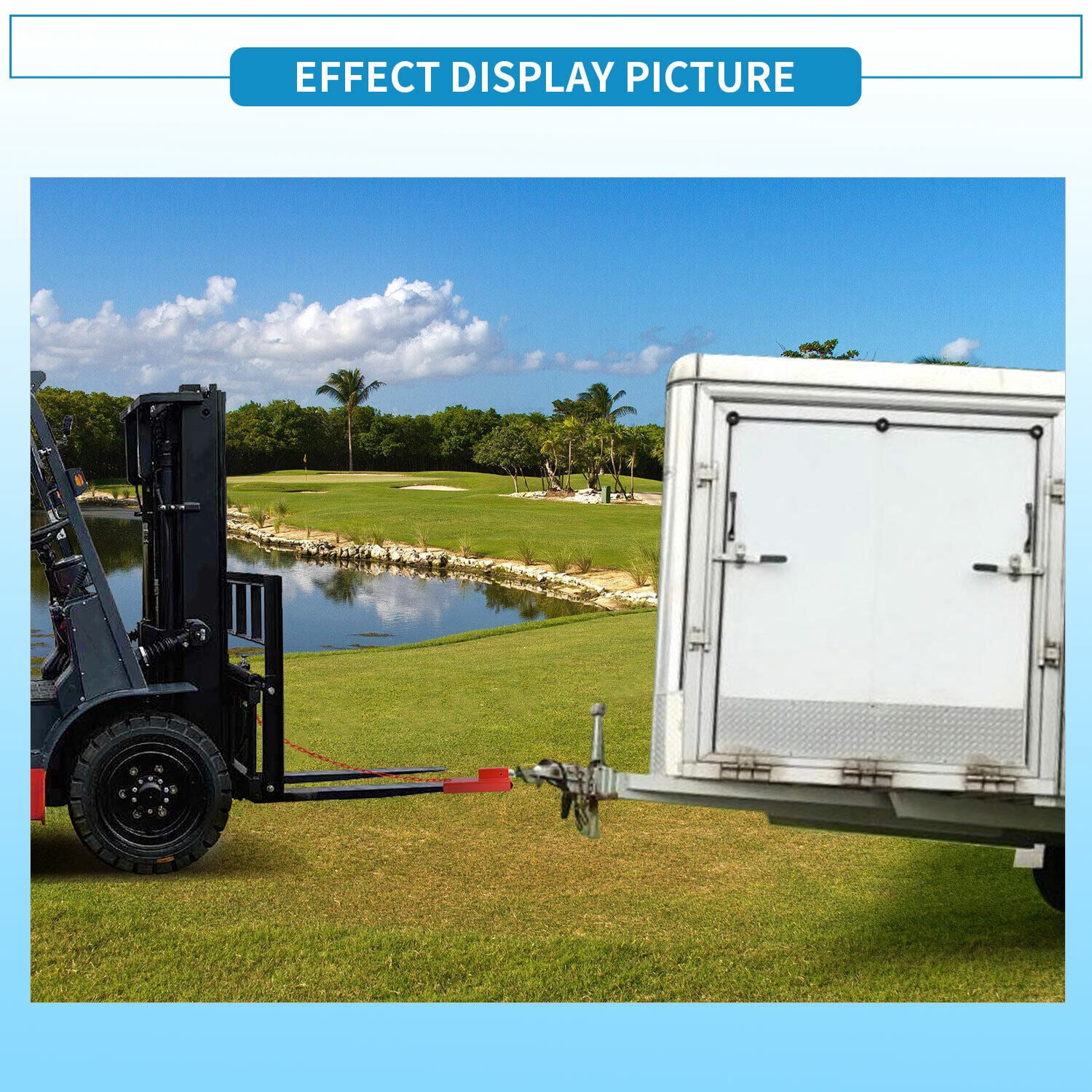 RVNI 2 in Hitch Receiver Forklift Trailers Towing Adapter Pallet Forks Attachment Ball Mount