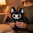 thumbnail image 4 of syligr 11Inch Halloween Bat Plush Toy, Soft Cute Stuffed Animal Doll for Home Shelf Sofa Decoration,Spooky Party Decor, Birthday Gift, 11Inch, 4 of 6