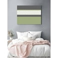 thumbnail image 3 of Canvas Print Wall Art Abstract Green Grey Stripes Moroccan Geometric Modern Retro Framed Canvas Art Wall Decor Pictures Painting Morden Artwork for Living Room Bedroom, Ready to Hang - 20"x24", 3 of 4