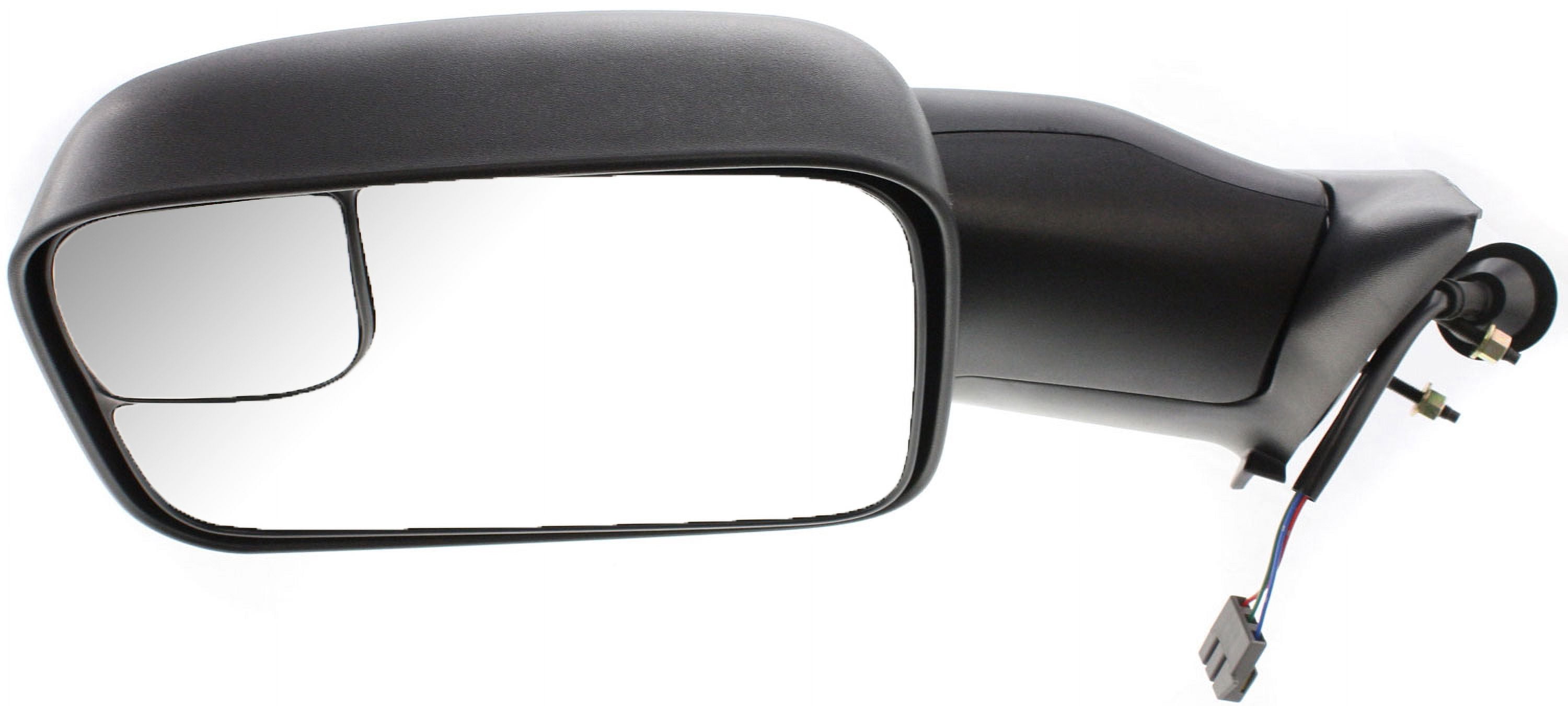 Towing Mirror Compatible With 1994-1997 Dodge Ram 3500 2500 Left Driver Side w/ Blind Spot Corner Glass Textured Black Kool-Vue