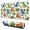 White Cartoon Dinosaurs-1, variant on Long Mouse Pads for Desk,White Cartoon Dinosaurs Leaves Pattern Desk Mats on Top Of Desks, Desk Mouse Pad Extra Large with 3mm Non-Slip Base and Stitched Edge for Gaming,Office,Work,Home 31.5"x11.8"