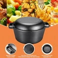 thumbnail image 6 of Pirecart 2 In 1 Cast Iron Dutch Oven, Pre-Seasoned Pot (5.1QT) and  Lid as a Skillet(1.9QT) , for Oven, Stove, Grill，Campfire, 6 of 6