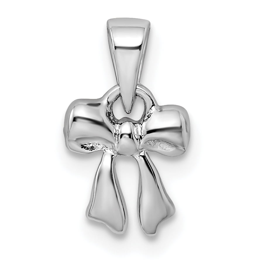 925 Sterling Silver Bow Pendant Charm Necklace Fine Jewelry Gifts For Women For Her