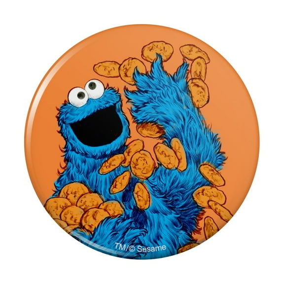 Sesame Street Vintage Cookie Monster Pinback Button Pin