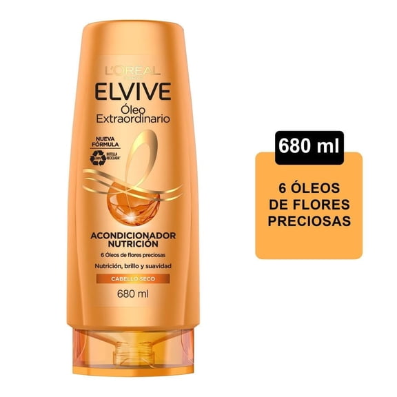 Acondicionador L'Oréal Elvive oléo extraordinario cabello seco 680 ml