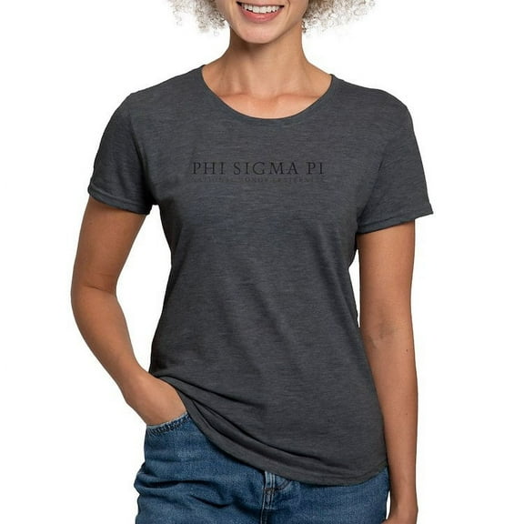CafePress - Phi Sigma Pi Black Wordmark T Shirt - Womens Tri-blend T-Shirt