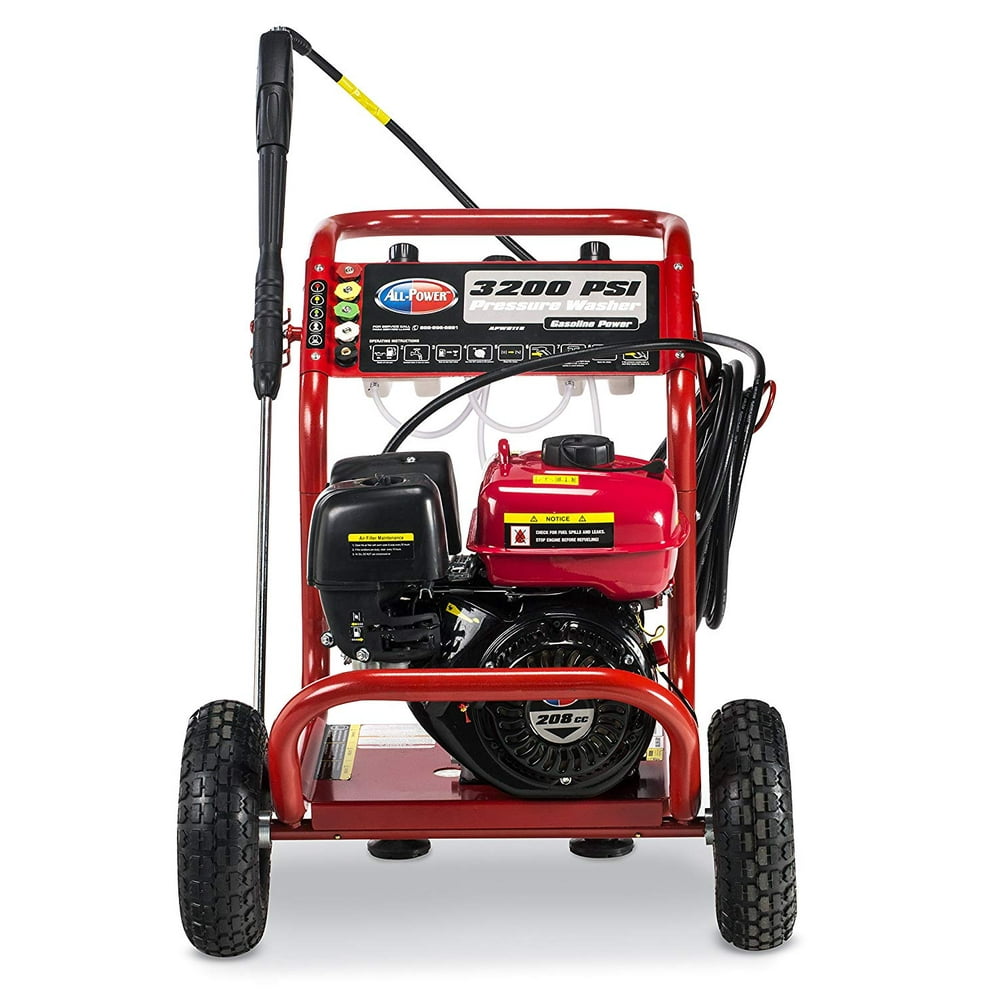 All Power 3200 PSI 2.6 GPM Gas Pressure Washer for Vehicles and Outdoor