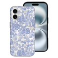 thumbnail image 2 of Funda de TPU con estampado floral para iPhone 16: ultrafina, a prueba de golpes, antiamarilleo, resistente a arañazos, compatible con carga inalámbrica, agarre mejorado, estilo negro., 2 of 7