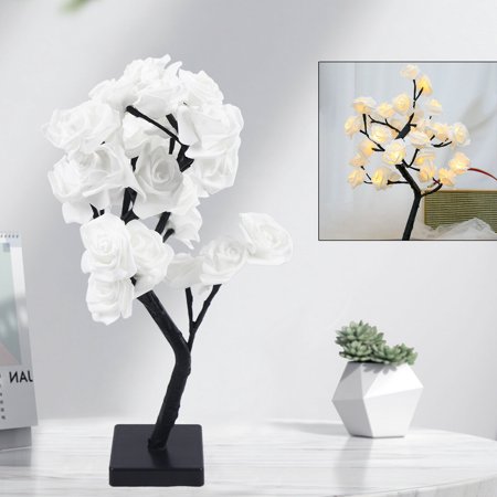 

DENEST 32 LEDs Rose Tree Light Battery Box Lamp Night Lights Fairy Home Decor