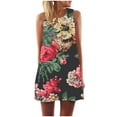 thumbnail image 2 of IROINNID Women's Sleeveless Prints Sundress Fashion Casual Summer Loose Dress Round Neckline Short Dress, 2 of 5