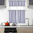 thumbnail image 7 of HOMERRY 56"W x 15"L Kitchen Valances, Buffalo Plaid Waterproof Farmhouse Yarn Dyed Checkered Valance, Grey, 7 of 7