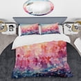 thumbnail image 2 of Designart "Candyfloss Dreams I" Abstract Landscape Bedding Covert Set - Abstract Landscapes Multi-Color Landscapes Bed Set With 1 Sham, 2 of 6