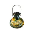 thumbnail image 1 of Evergreen Turquoise Swirl Solar Lantern Small- 4 x 5 x 4 Inches Decorative Indoor and Outdoor Lighting, 1 of 2