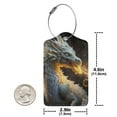 thumbnail image 4 of Sikiie Golden White Fire Dragon Luggage Tag for Suitcase Leather Baggage Tag with Stainless Steel Loop Privacy Cover for Women Men Girls-2 PCS, 4 of 5