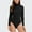 Black, variant on Aloohaidyvio Shapewear for Women,Womens Knit Mock Turtle Neck Turtleneck Base Long Sleevetops Bodysuit Jumpsuit