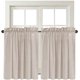 thumbnail image 1 of Cortinas de cocina de lino natural de 36 pulgadas de largo con textura de lino, niveles para baño/cocina, ventanas, barra de bolsillo, cortinas pequeñas para cocina (2 paneles, blanco apagado)Angora29" de ancho x 36" de largo, 1 of 5