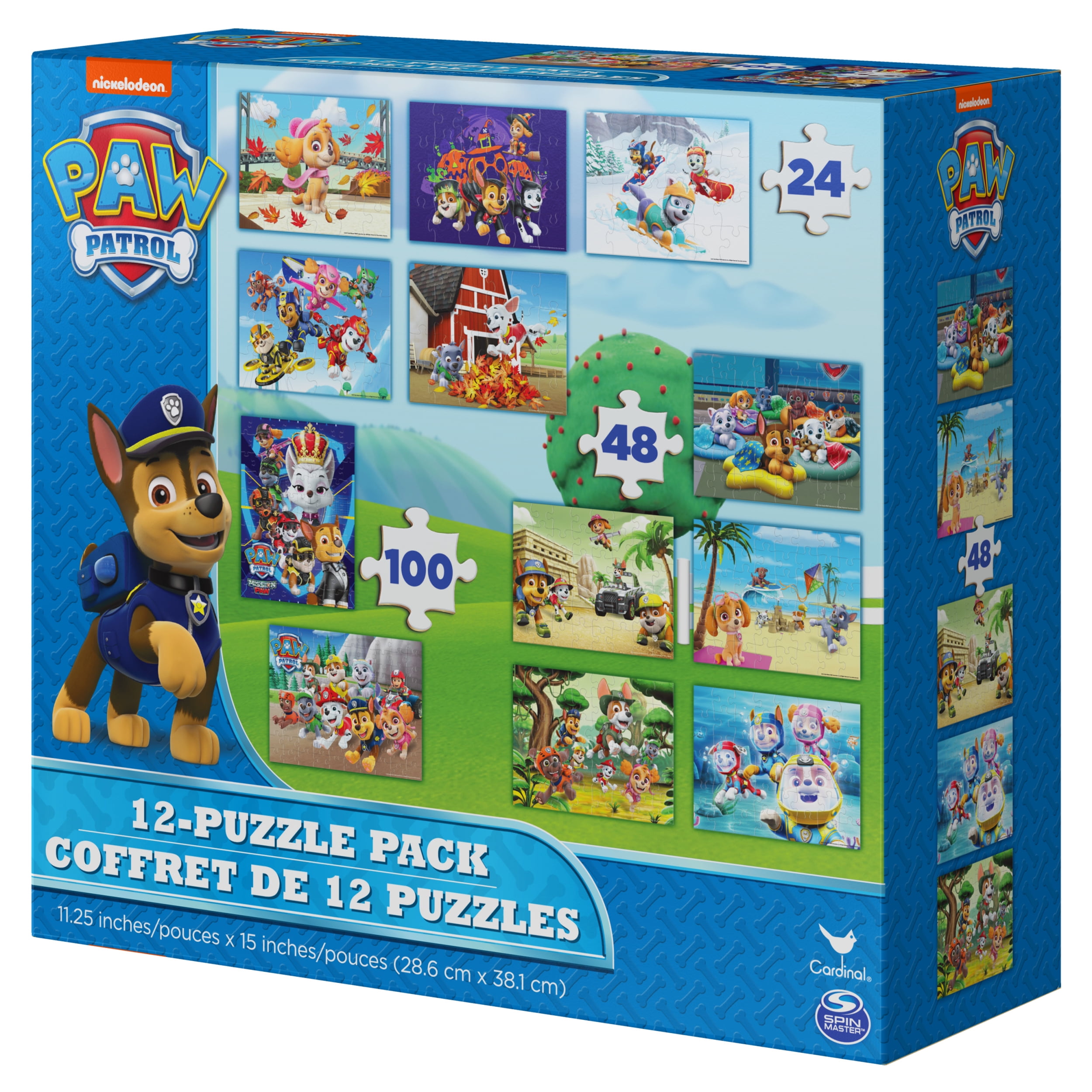 PAW Patrol 12-Pack Puzzles - Colorful Characters - Walmart.com