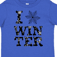 thumbnail image 4 of Inktastic I Love Winter Black and White Snowflakes Boys or Girls Toddler T-Shirt, 4 of 5