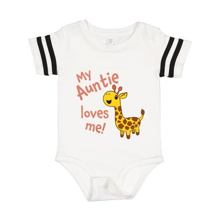 

Inktastic My Auntie Loves Me- Cute Giraffe Gift Baby Boy or Baby Girl Bodysuit